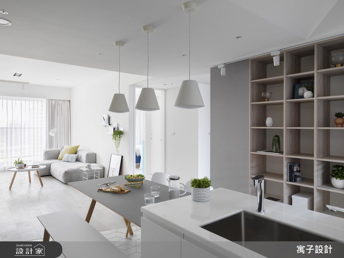 21坪老屋(16~30年)＿北歐風餐廳案例圖片＿寓子設計＿寓子_白色畫布之11