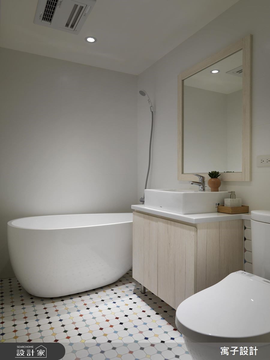 21坪老屋(16~30年)＿北歐風浴室案例圖片＿寓子設計＿寓子_白色畫布之15