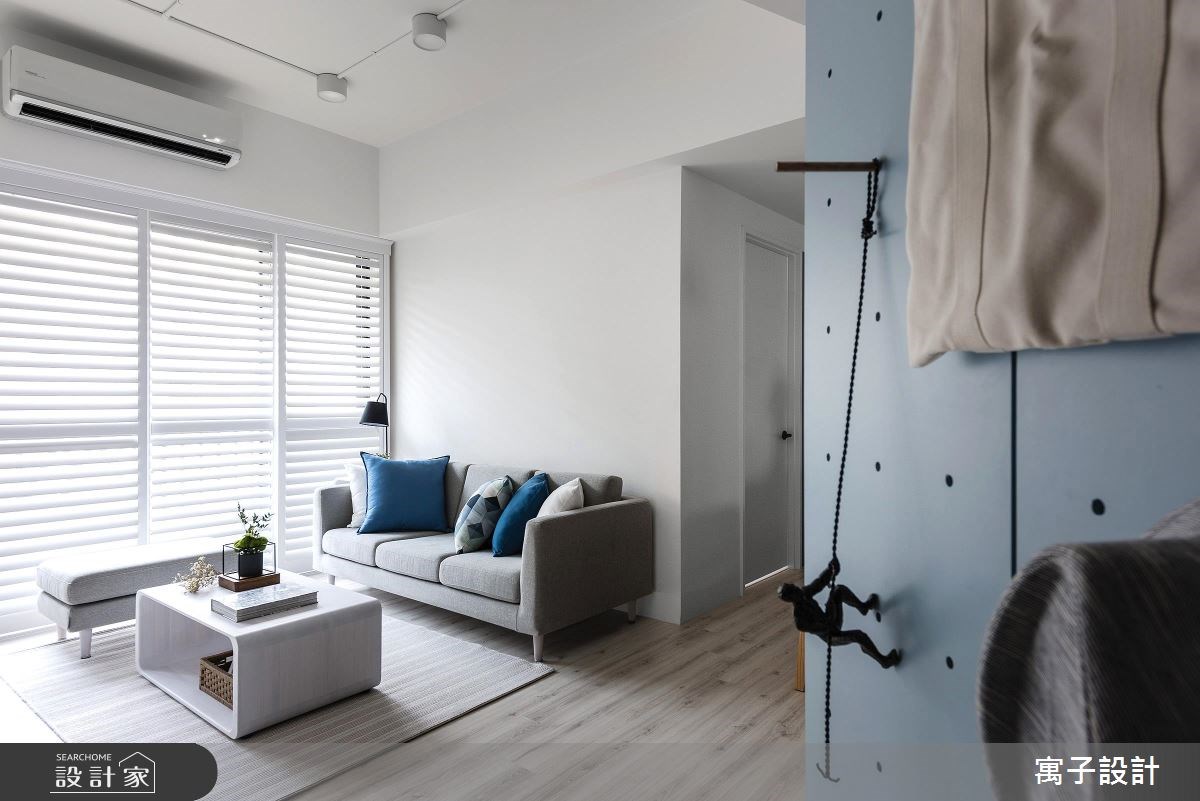 30坪新成屋(5年以下)＿北歐風客廳案例圖片＿寓子設計＿寓子_Water Blue之1