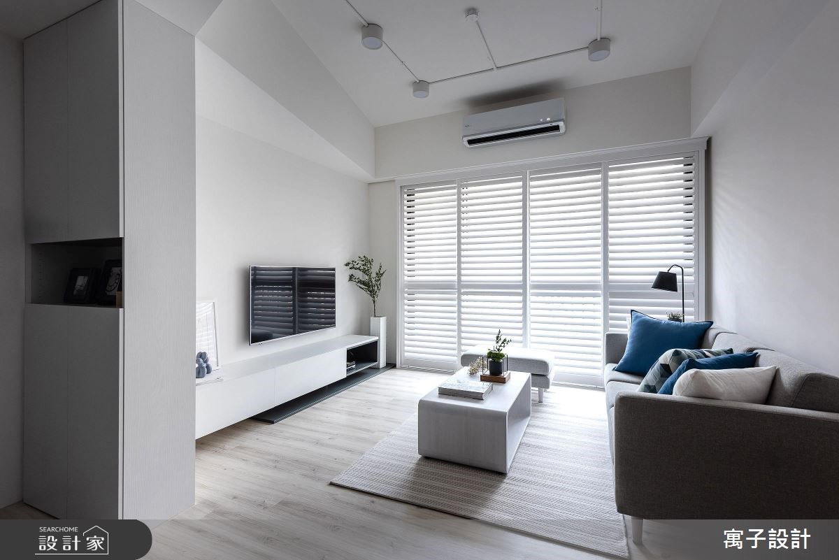 30坪新成屋(5年以下)＿北歐風客廳案例圖片＿寓子設計＿寓子_Water Blue之2