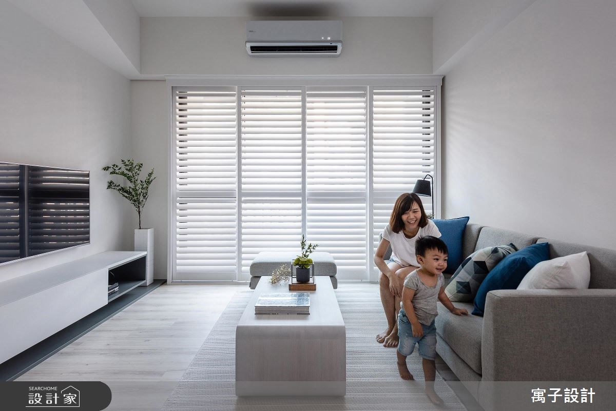 30坪新成屋(5年以下)＿北歐風客廳案例圖片＿寓子設計＿寓子_Water Blue之3