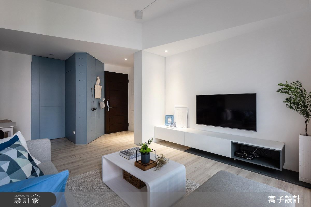 30坪新成屋(5年以下)＿北歐風客廳案例圖片＿寓子設計＿寓子_Water Blue之5