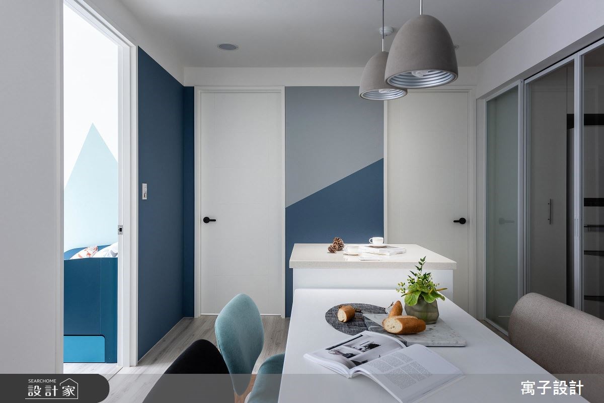 30坪新成屋(5年以下)＿北歐風餐廳案例圖片＿寓子設計＿寓子_Water Blue之6