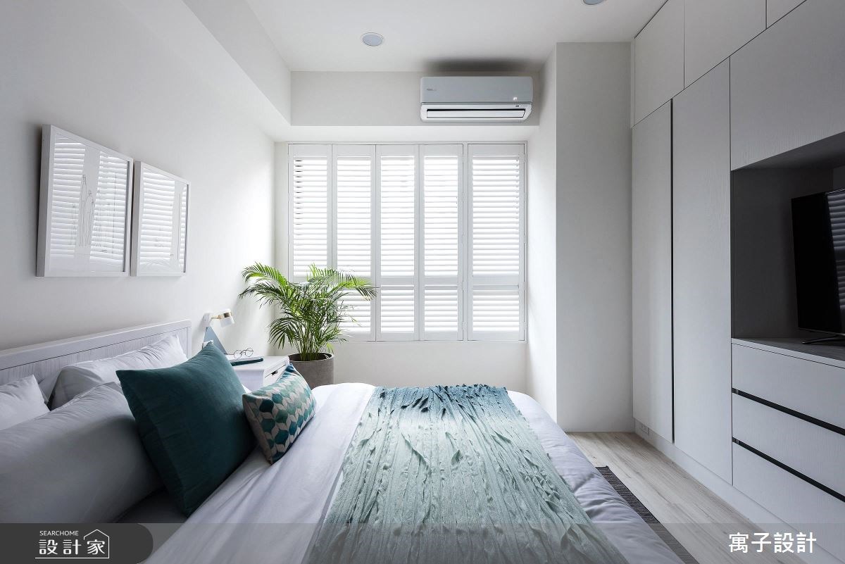 30坪新成屋(5年以下)＿北歐風臥室案例圖片＿寓子設計＿寓子_Water Blue之10