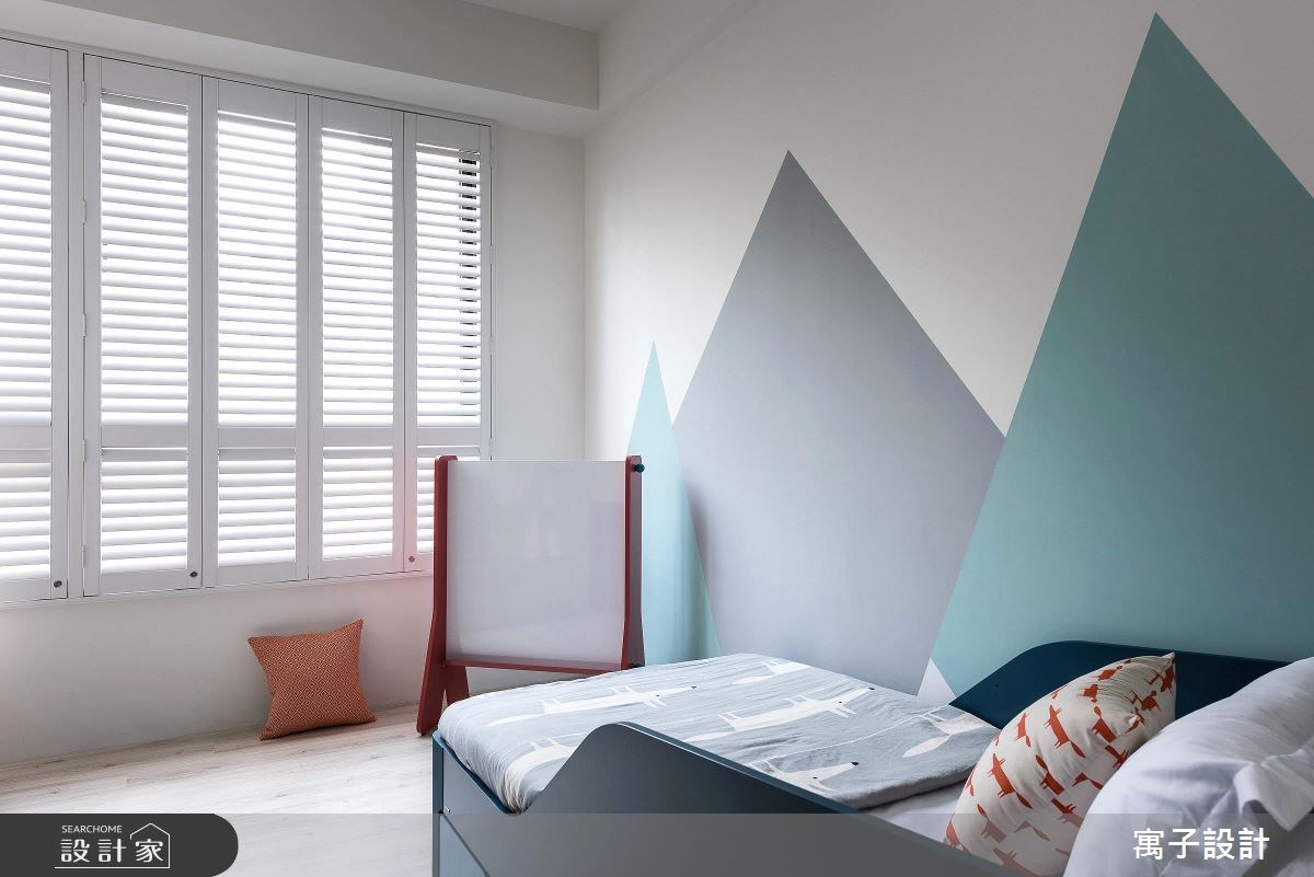 30坪新成屋(5年以下)＿北歐風臥室案例圖片＿寓子設計＿寓子_Water Blue之13