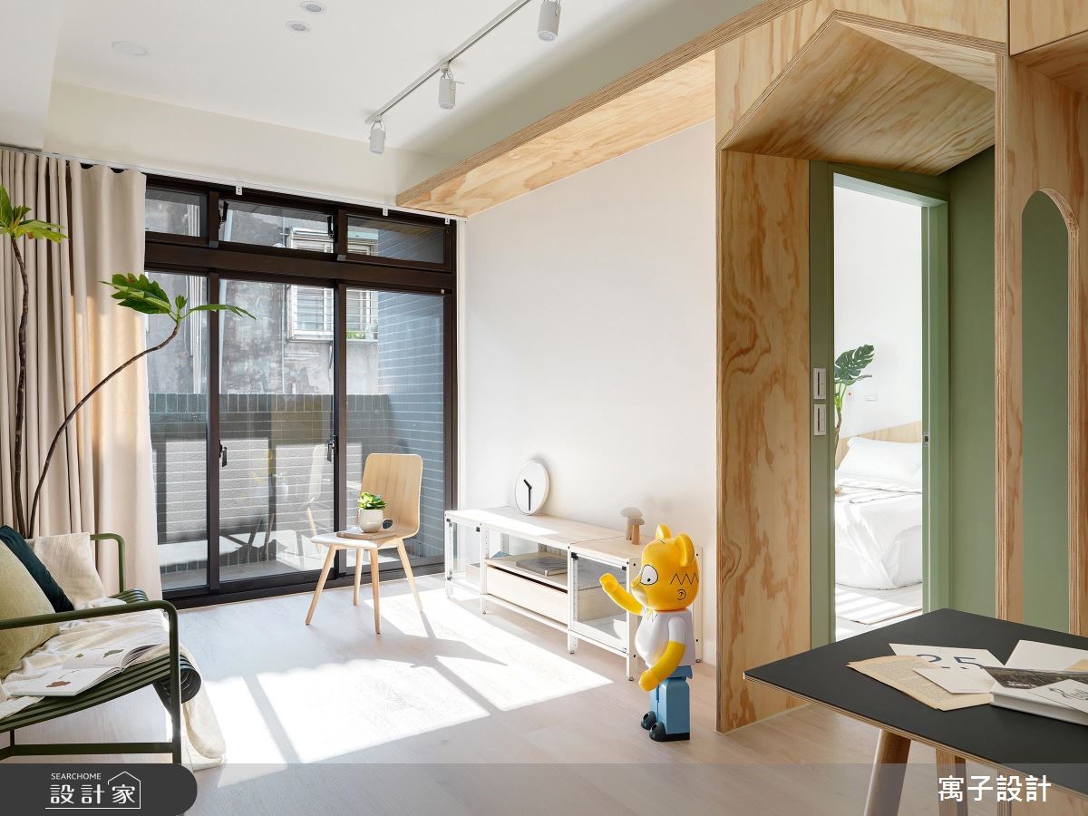 17坪新成屋(5年以下)＿北歐風客廳案例圖片＿寓子設計＿寓子_森木木之1