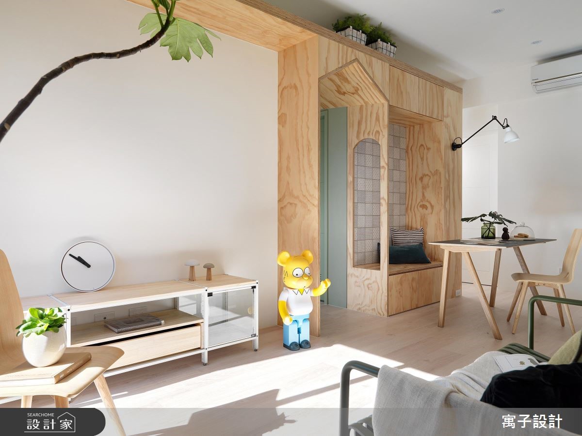 17坪新成屋(5年以下)＿北歐風客廳案例圖片＿寓子設計＿寓子_森木木之5