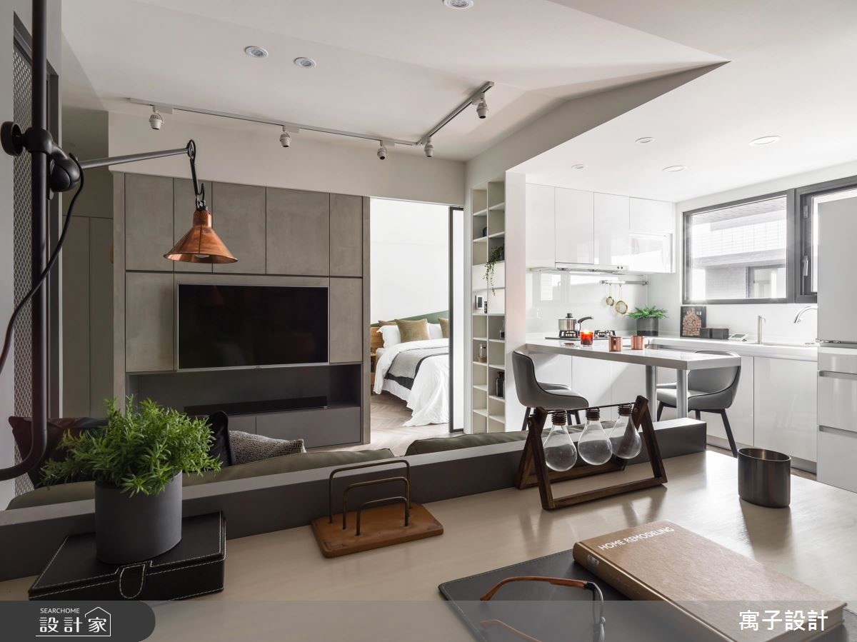 22坪新成屋(5年以下)＿雅痞風客廳案例圖片＿寓子設計＿寓子_陸層之9