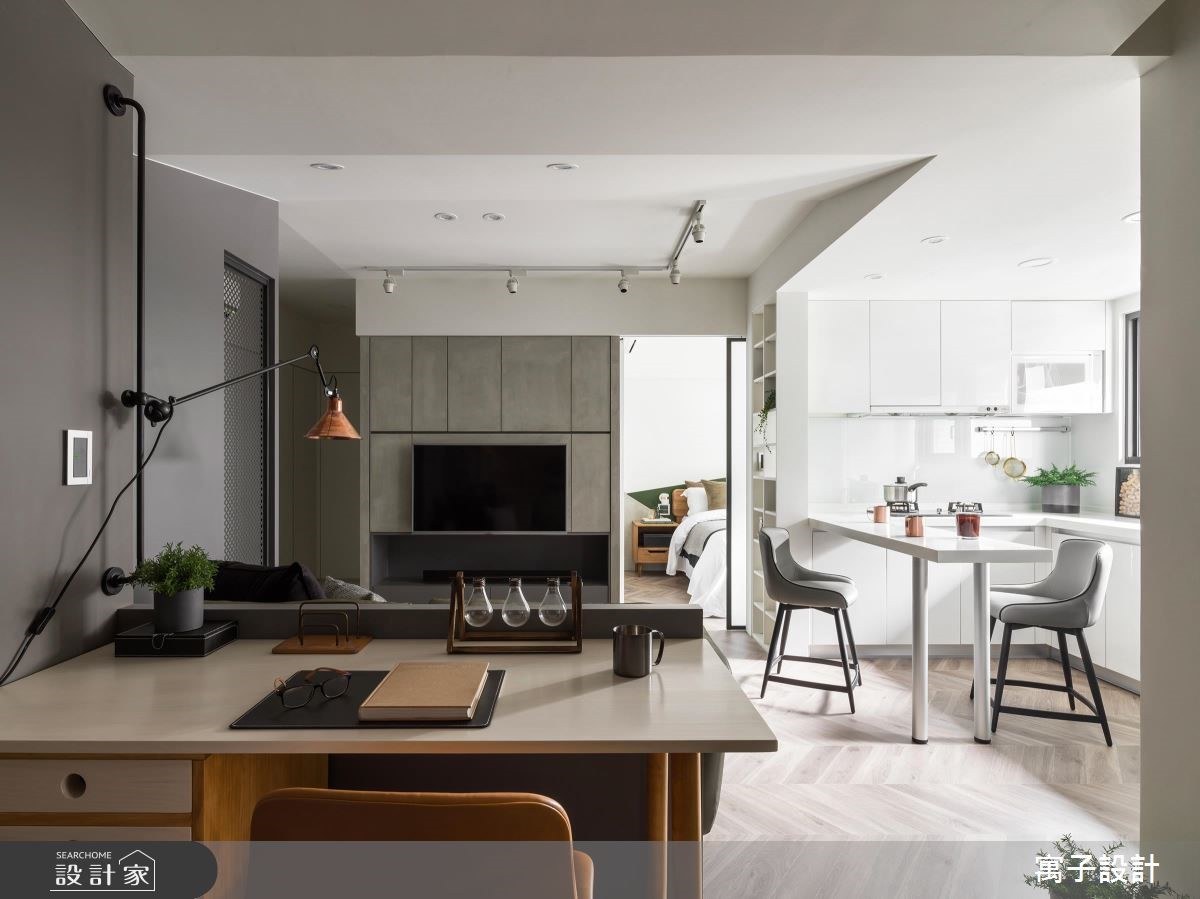 22坪新成屋(5年以下)＿雅痞風工作區案例圖片＿寓子設計＿寓子_陸層之8