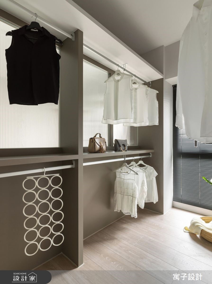 40坪新成屋(5年以下)＿北歐風更衣間案例圖片＿寓子設計＿寓子_Chic house之15