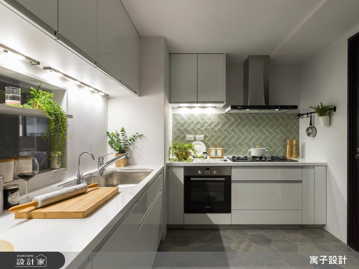 40坪新成屋(5年以下)＿北歐風廚房案例圖片＿寓子設計＿寓子_Chic house之13