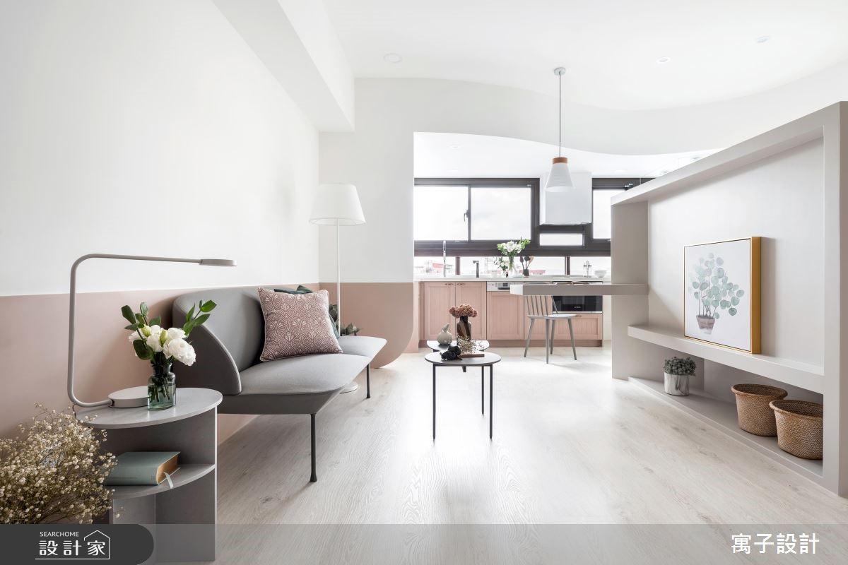 19坪新成屋(5年以下)＿北歐風客廳案例圖片＿寓子設計＿寓子_Hebbe之3