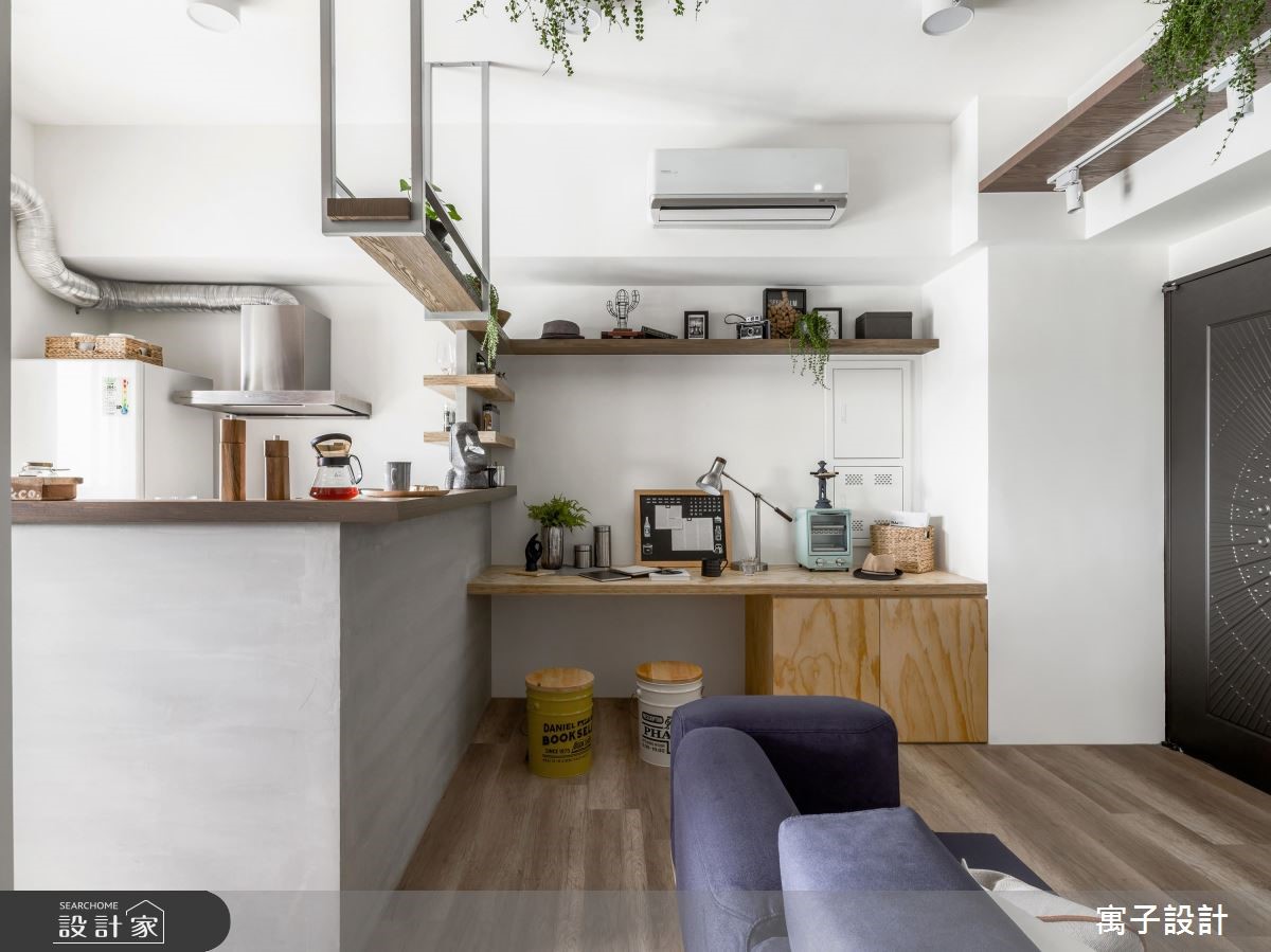 16坪新成屋(5年以下)＿北歐風廚房吧檯工作區案例圖片＿寓子設計＿寓子_豆米屋之5