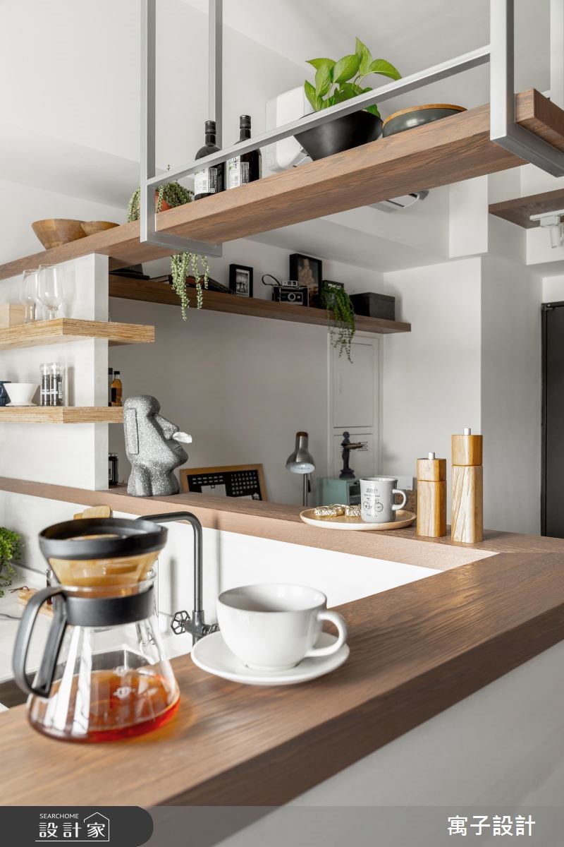16坪新成屋(5年以下)＿北歐風廚房吧檯案例圖片＿寓子設計＿寓子_豆米屋之9
