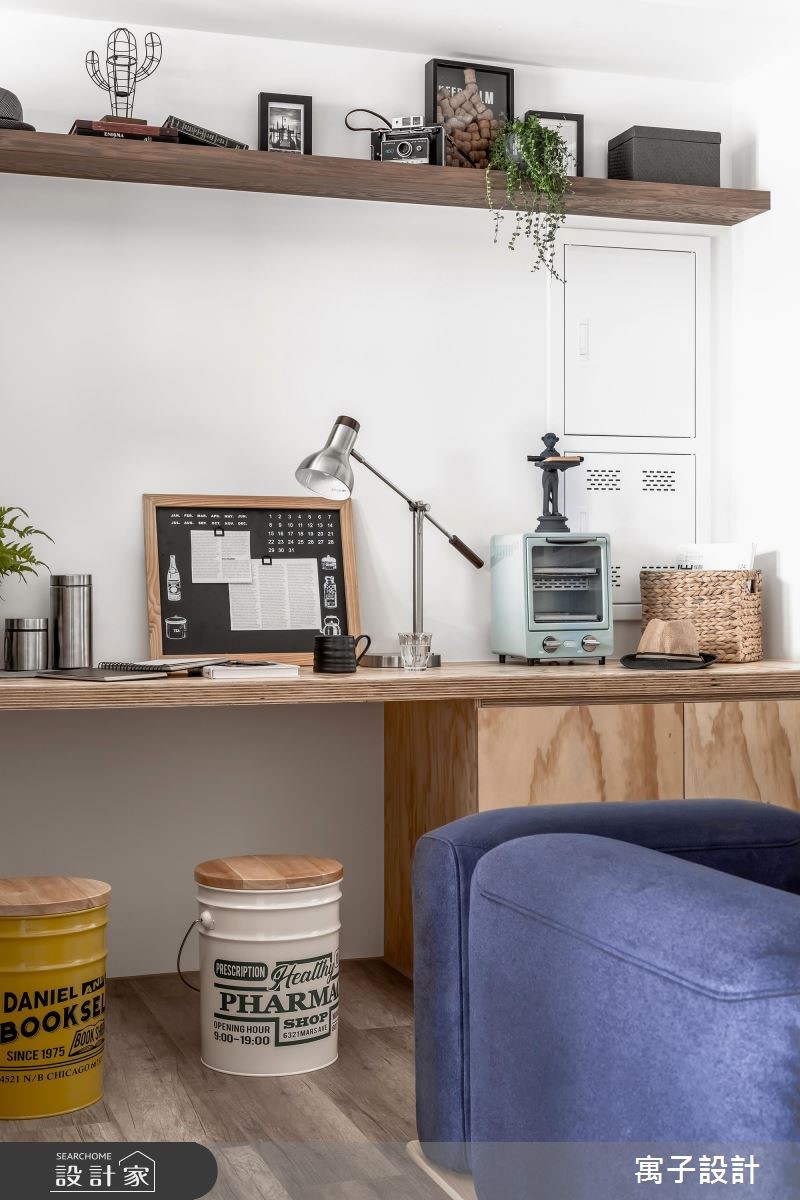 16坪新成屋(5年以下)＿北歐風工作區案例圖片＿寓子設計＿寓子_豆米屋之2