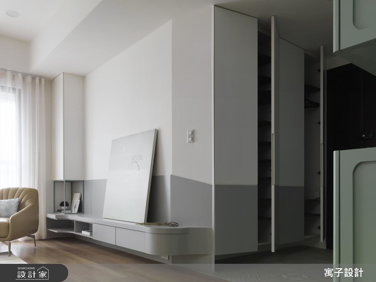 28坪新成屋(5年以下)＿北歐風玄關案例圖片＿寓子設計＿寓子_香草之3