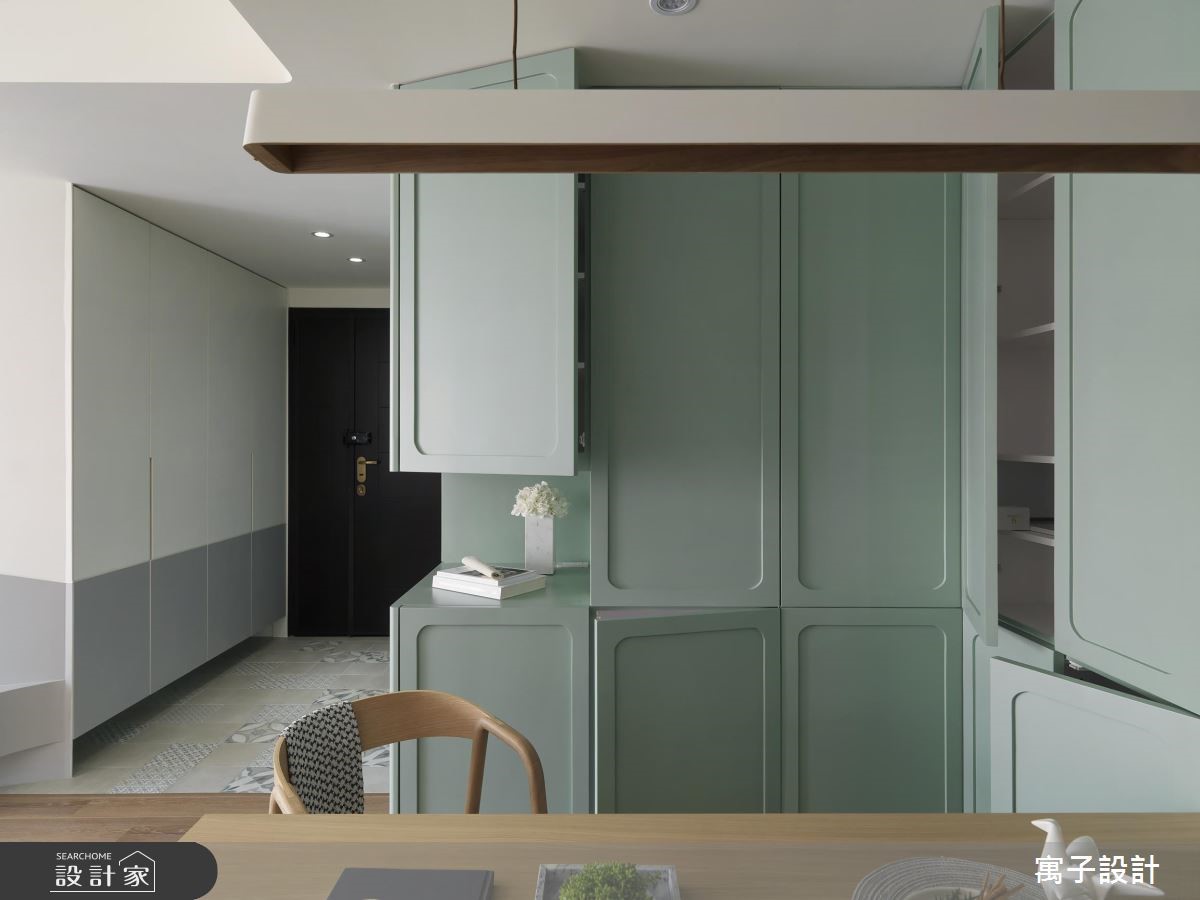 28坪新成屋(5年以下)＿北歐風玄關餐廳案例圖片＿寓子設計＿寓子_香草之2