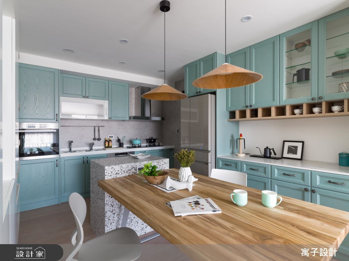 21坪新成屋(5年以下)＿北歐風餐廳廚房案例圖片＿寓子設計＿寓子_薄荷森林之8