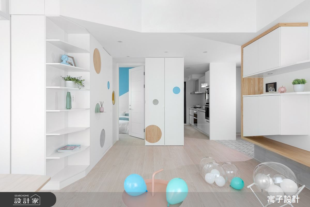 20坪新成屋(5年以下)＿北歐風客廳案例圖片＿寓子設計＿寓子_泡泡糖之3