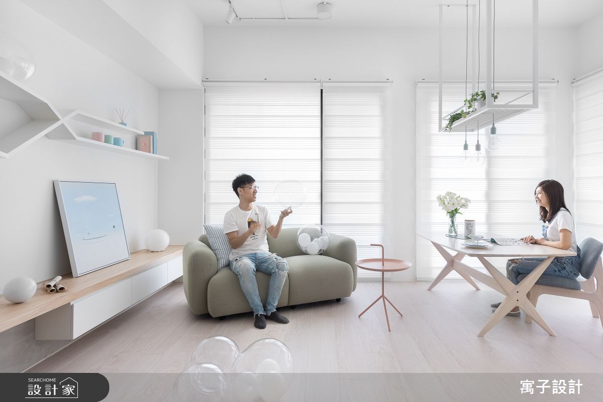 20坪新成屋(5年以下)＿北歐風客廳餐廳案例圖片＿寓子設計＿寓子_泡泡糖之7