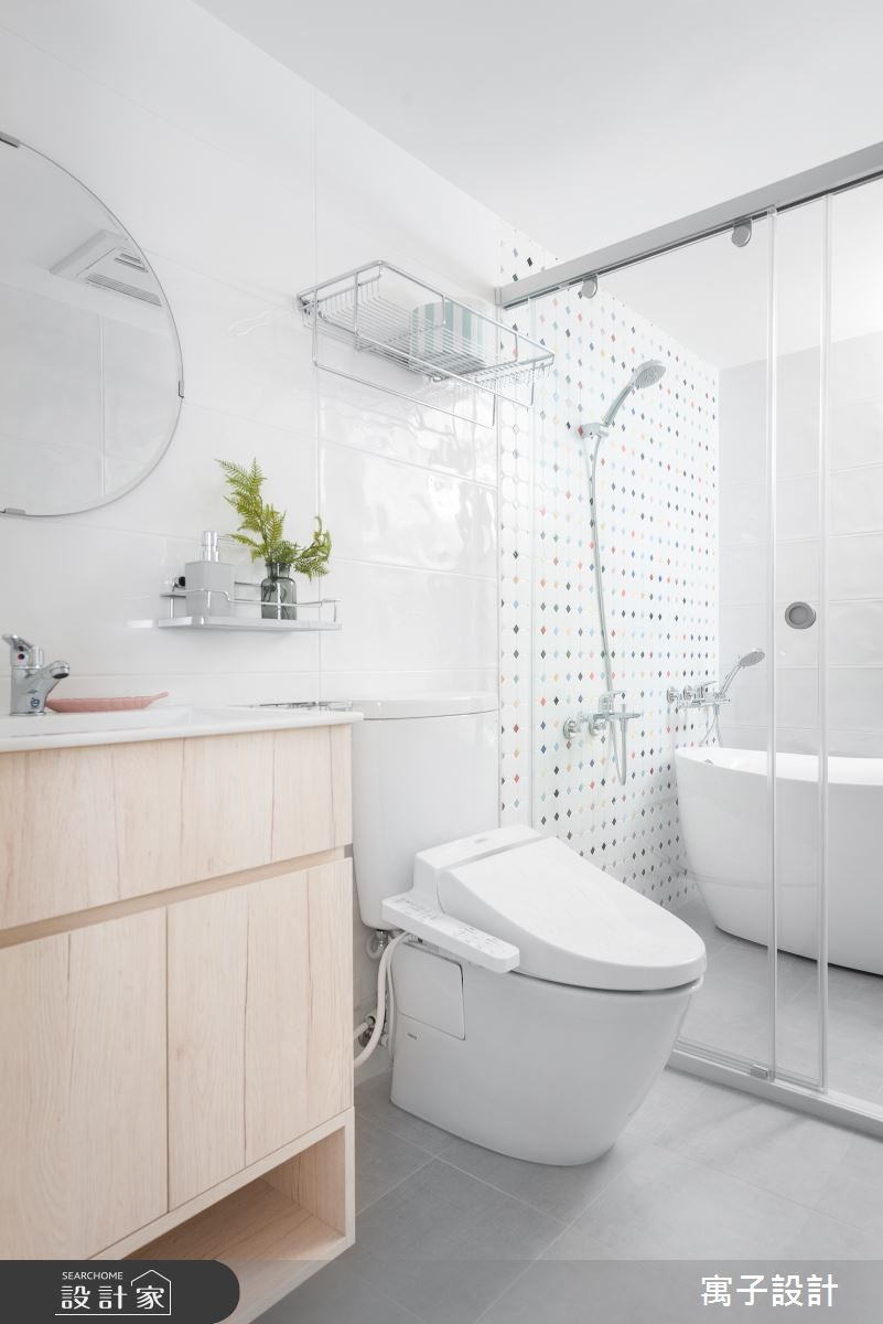 25坪老屋(16~30年)＿北歐風浴室案例圖片＿寓子設計＿寓子_冰淇淋之15
