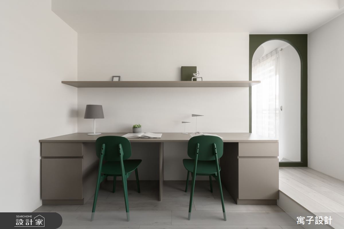 35坪新成屋(5年以下)＿北歐風書房案例圖片＿寓子設計＿寓子_草原拿鐵之13