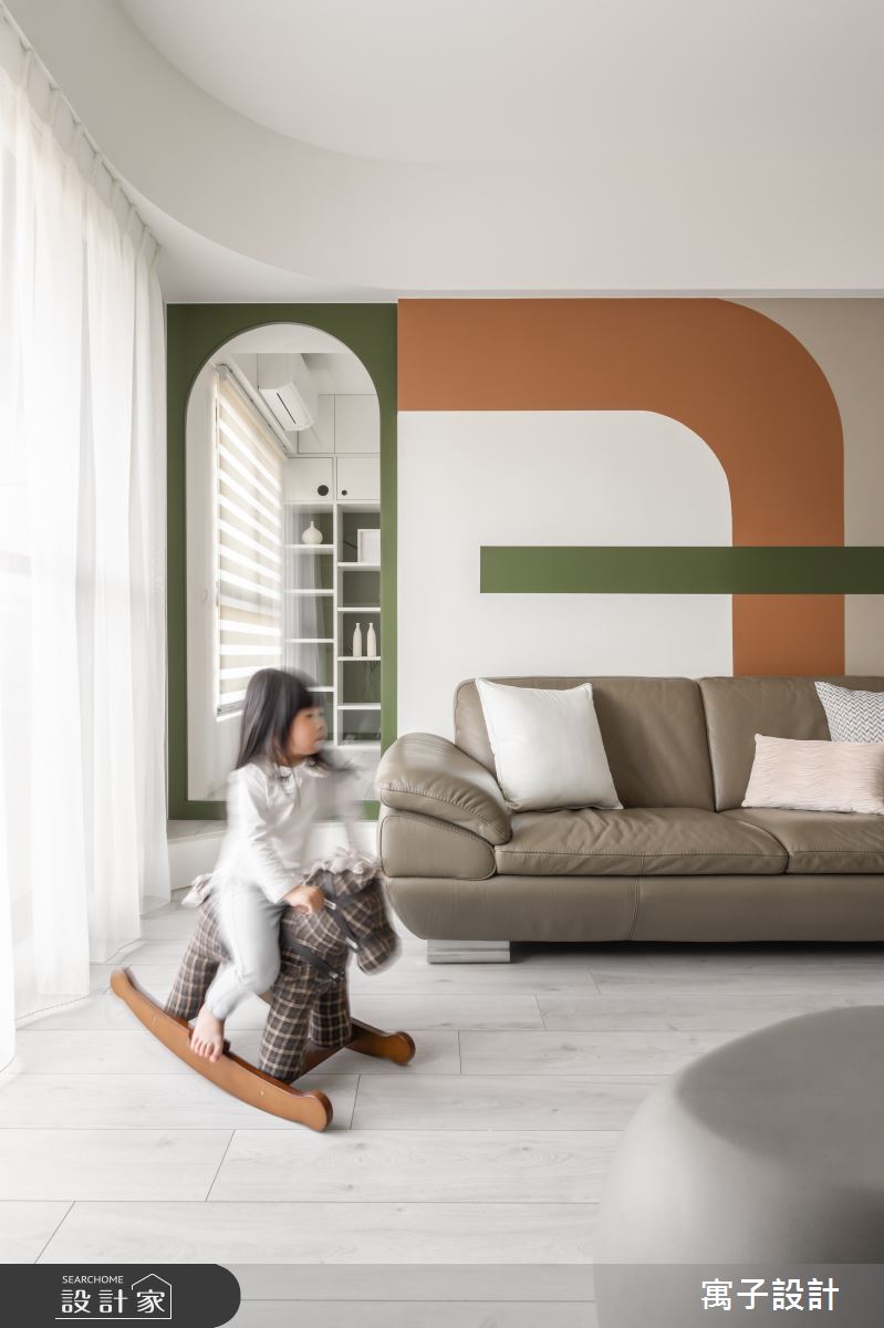 35坪新成屋(5年以下)＿北歐風客廳案例圖片＿寓子設計＿寓子_草原拿鐵之4