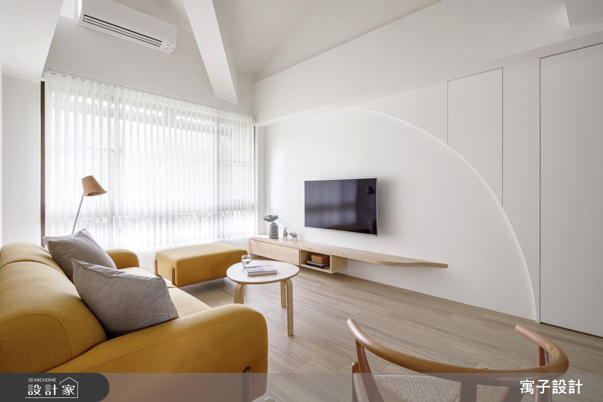 32坪老屋(16~30年)＿北歐風客廳案例圖片＿寓子設計＿寓子_一抹奶油之3
