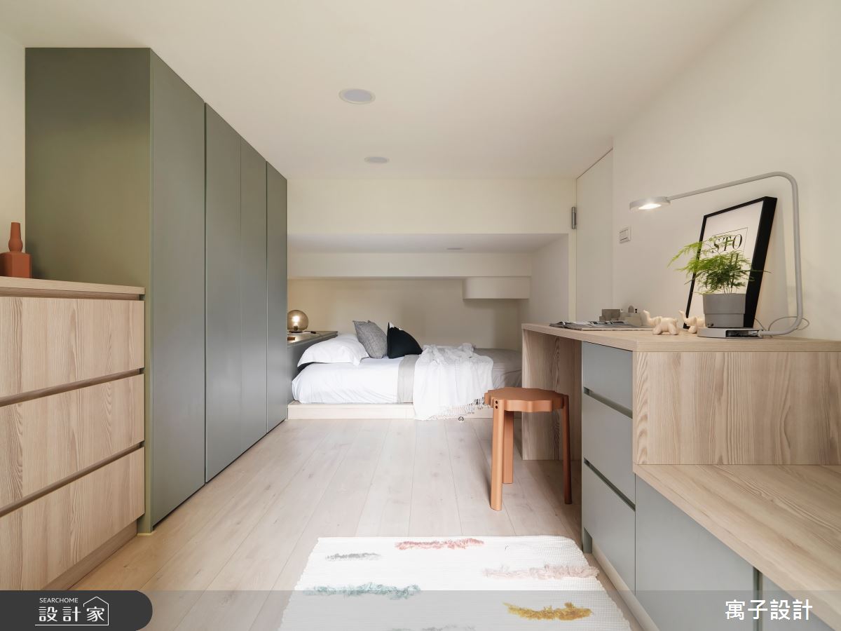 16坪新成屋(5年以下)＿北歐風臥室案例圖片＿寓子設計＿寓子_花圈圈之13