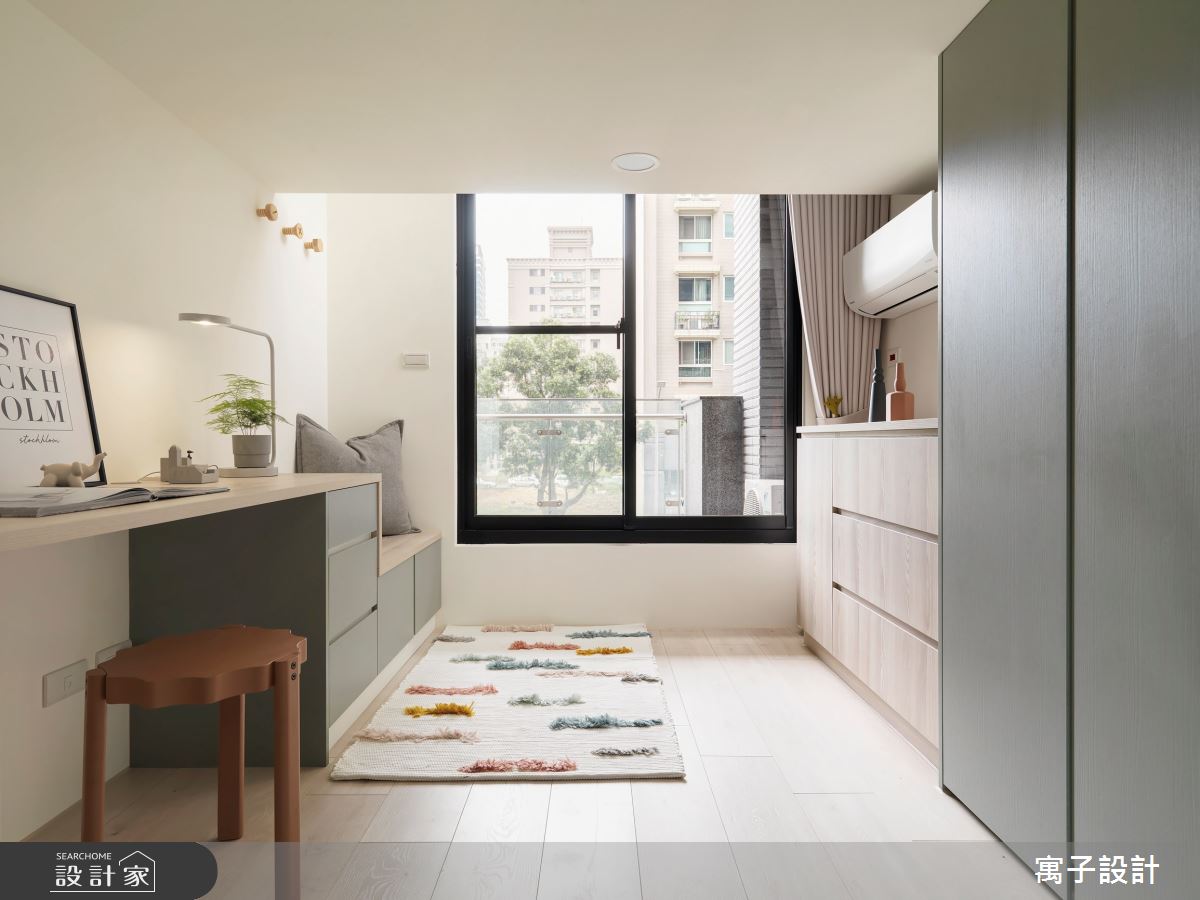 16坪新成屋(5年以下)＿北歐風臥室案例圖片＿寓子設計＿寓子_花圈圈之14