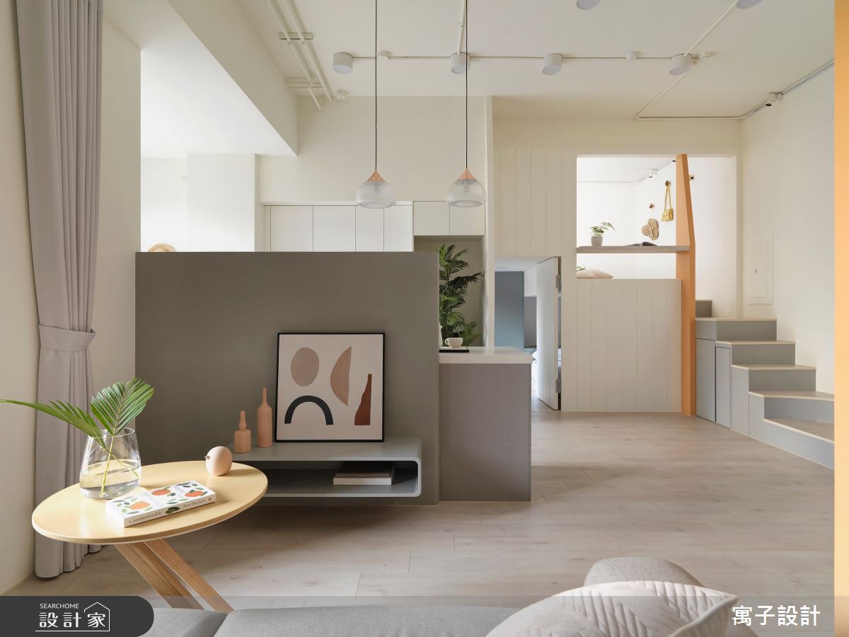 16坪新成屋(5年以下)＿北歐風客廳案例圖片＿寓子設計＿寓子_花圈圈之6