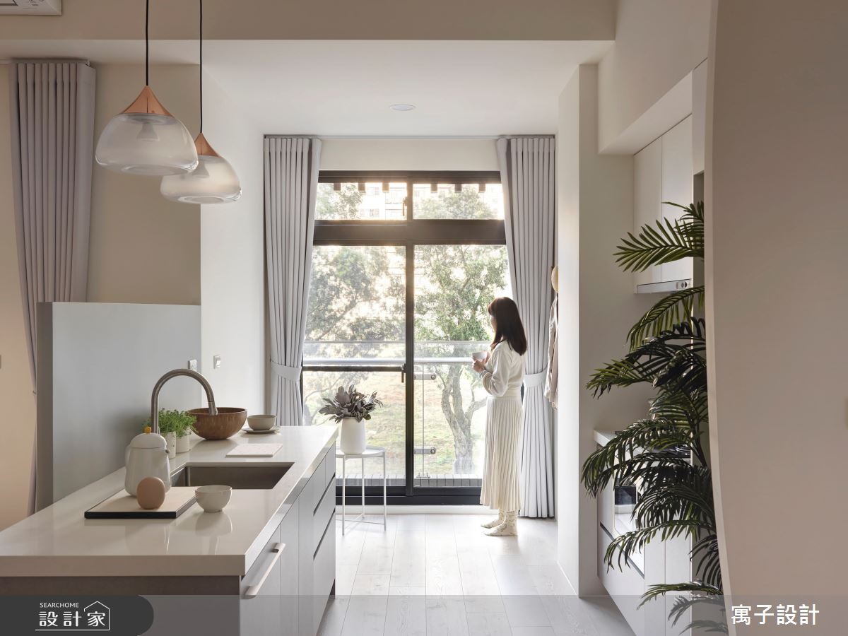 16坪新成屋(5年以下)＿北歐風吧檯案例圖片＿寓子設計＿寓子_花圈圈之4