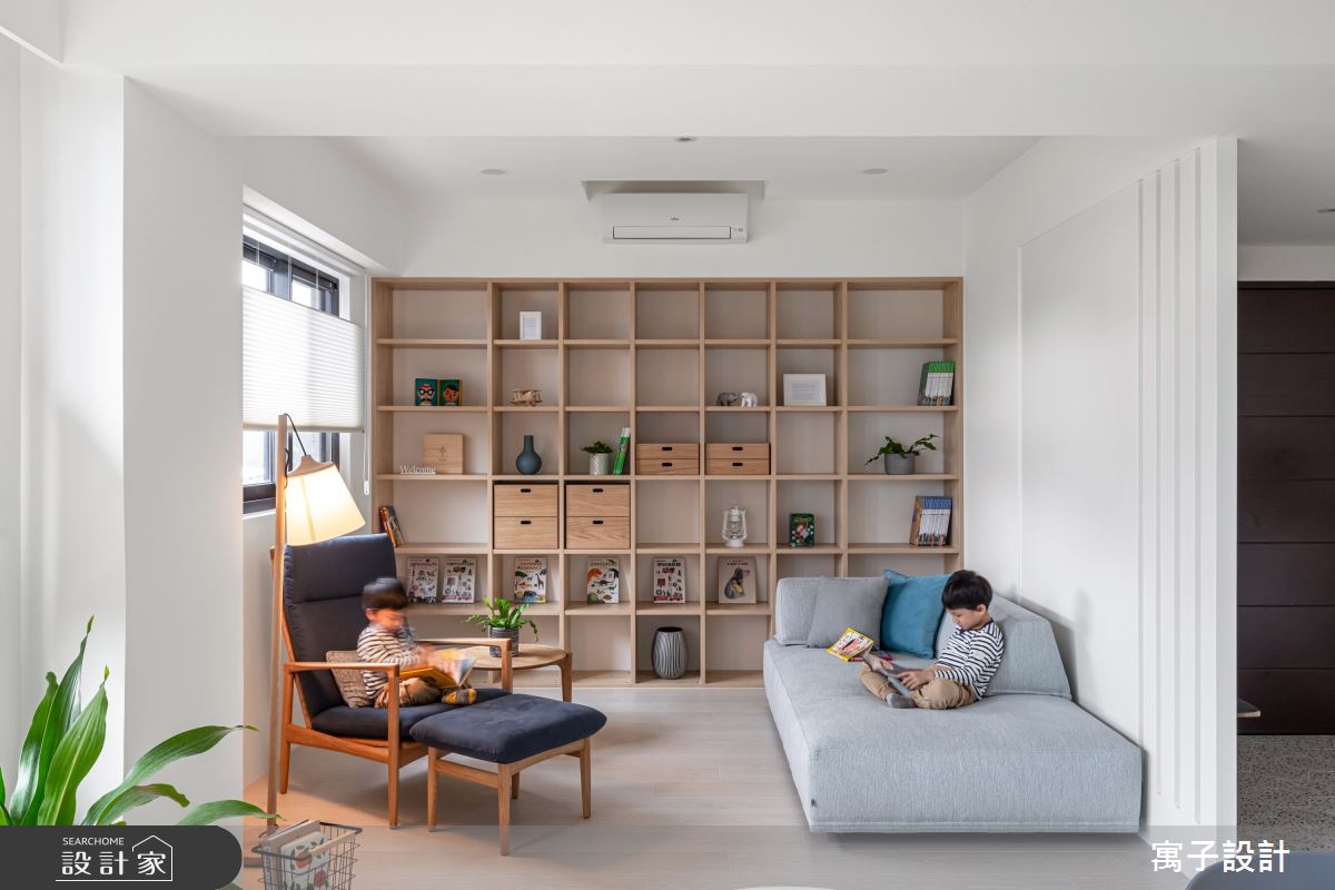35坪新成屋(5年以下)＿北歐風客廳案例圖片＿寓子設計＿寓子_光合森林之12