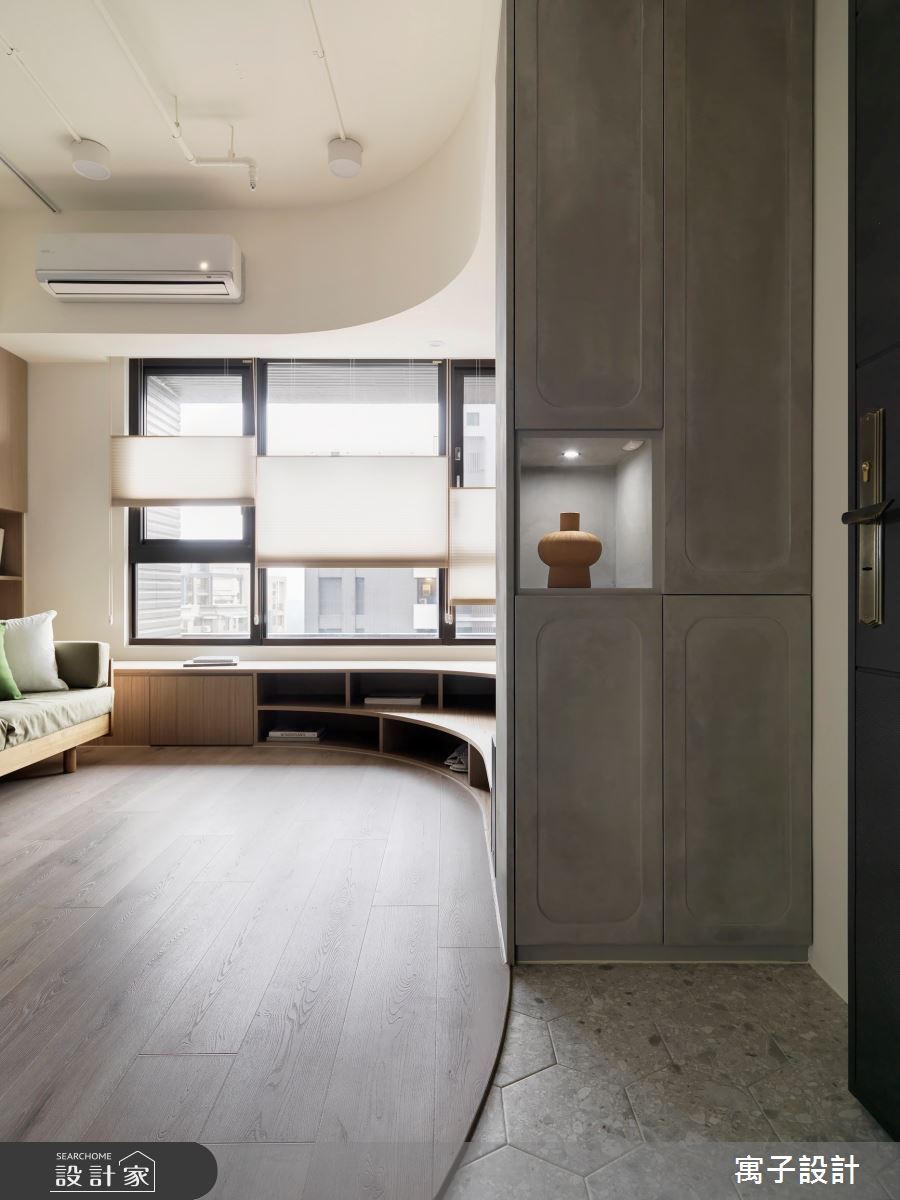 30坪新成屋(5年以下)＿北歐風玄關臥榻案例圖片＿寓子設計＿寓子_日日之1