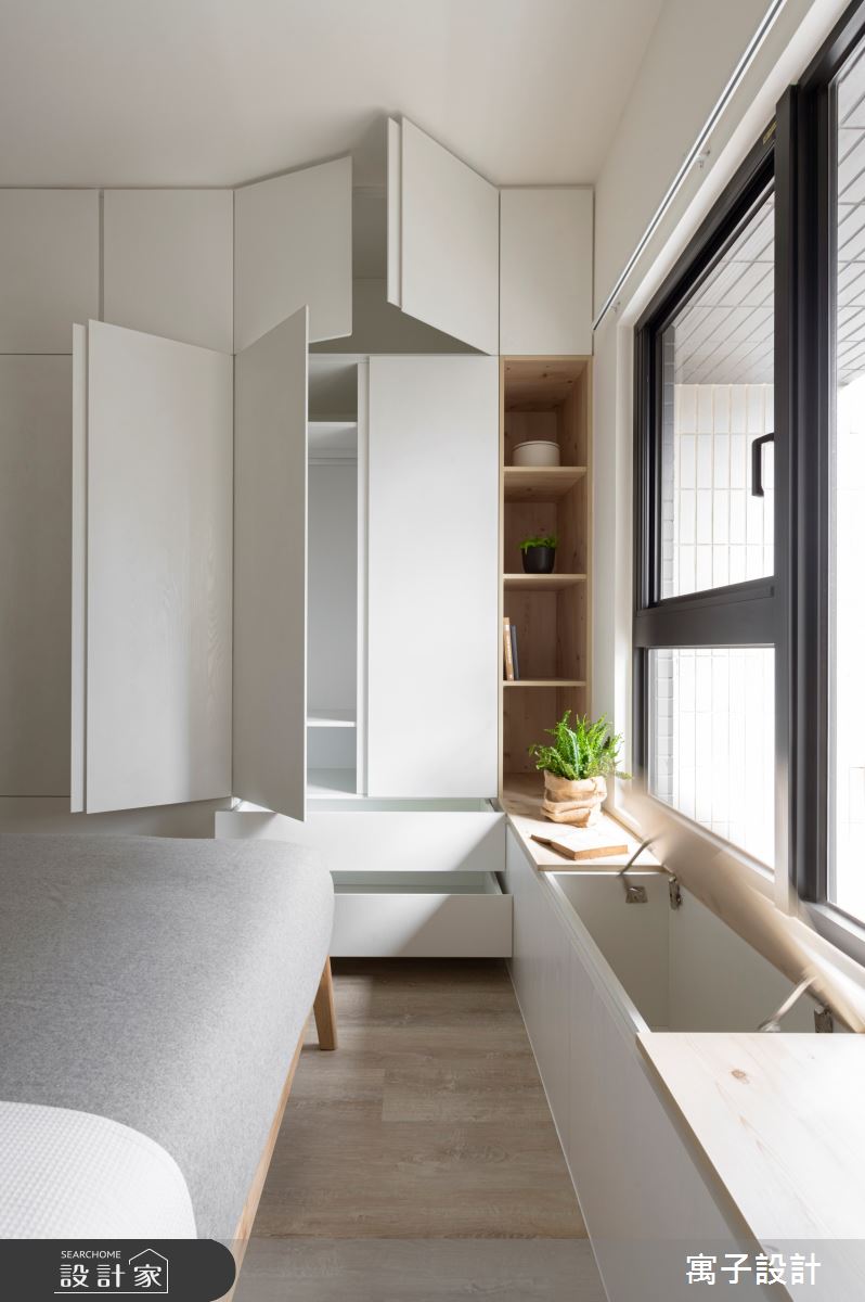 32坪新成屋(5年以下)＿北歐風臥室案例圖片＿寓子設計＿寓子_1+1=3之13