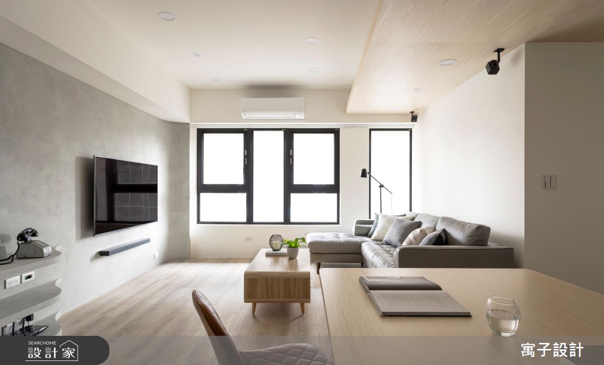 32坪新成屋(5年以下)＿北歐風客廳餐廳案例圖片＿寓子設計＿寓子_1+1=3之3