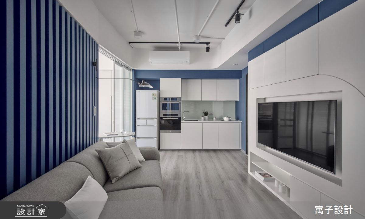 15坪新成屋(5年以下)＿休閒多元客廳案例圖片＿寓子設計＿寓子_島嶼之2