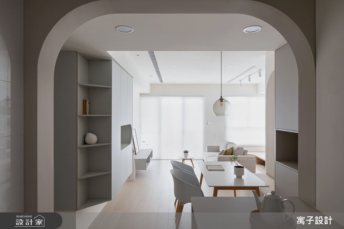 22坪新成屋(5年以下)＿北歐風餐廳案例圖片＿寓子設計＿寓子_畫白之2