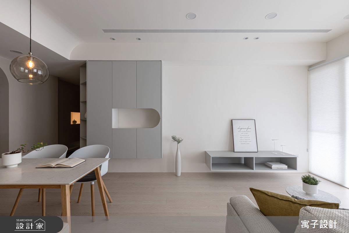 22坪新成屋(5年以下)＿北歐風客廳餐廳案例圖片＿寓子設計＿寓子_畫白之5