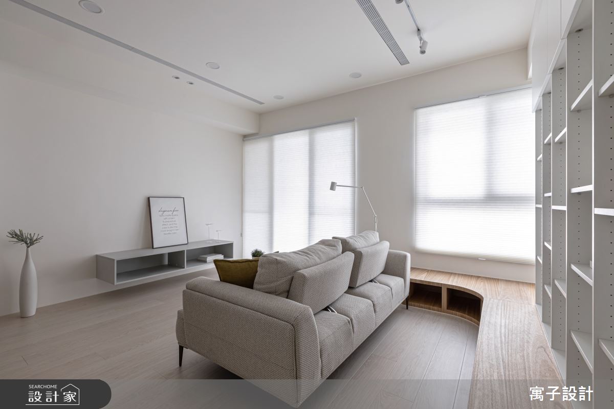 22坪新成屋(5年以下)＿北歐風客廳案例圖片＿寓子設計＿寓子_畫白之7