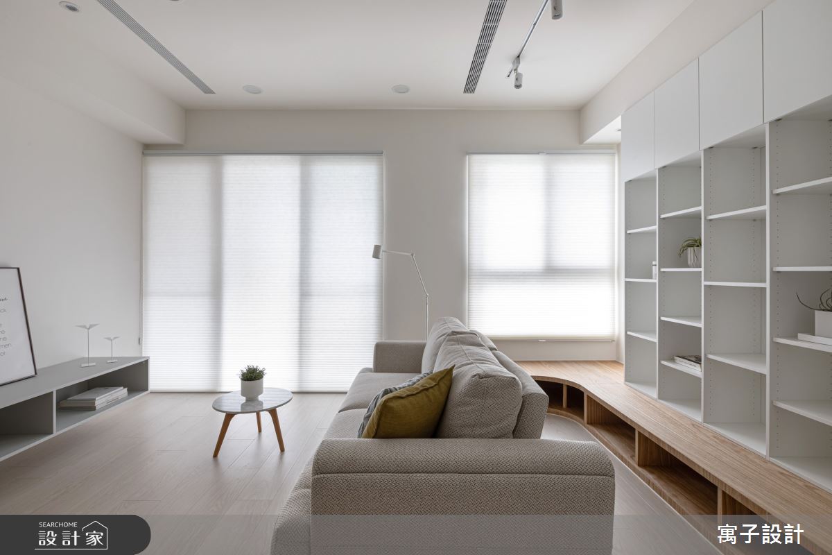 22坪新成屋(5年以下)＿北歐風客廳案例圖片＿寓子設計＿寓子_畫白之8