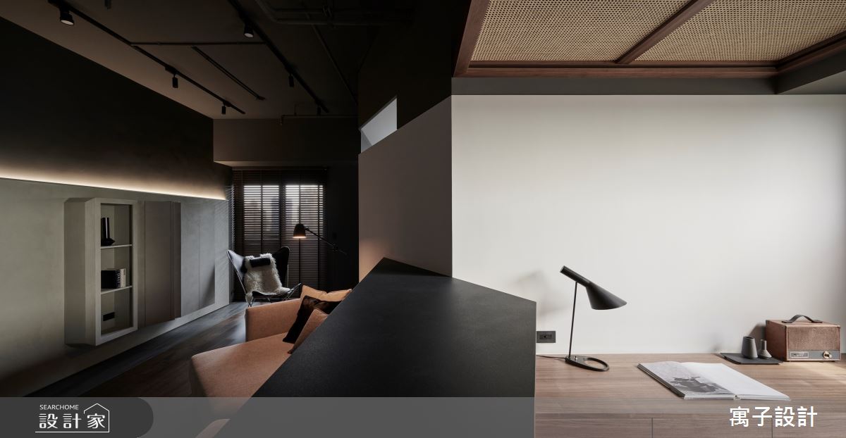 28坪新成屋(5年以下)＿現代風客廳書房案例圖片＿寓子設計＿寓子_無黠之2