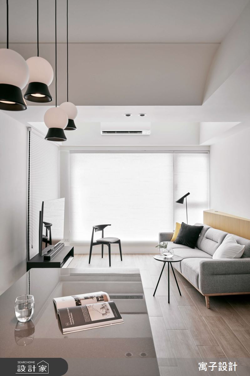 25坪新成屋(5年以下)＿北歐風客廳案例圖片＿寓子設計＿寓子_85㎡之6