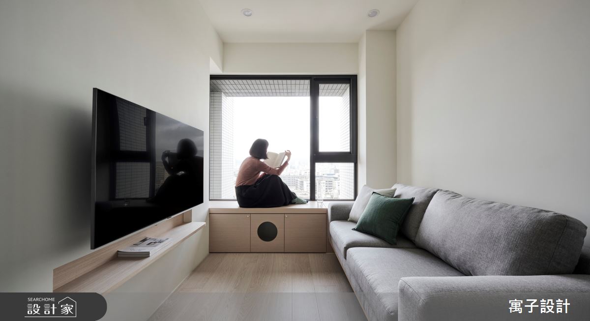 18坪新成屋(5年以下)＿北歐風客廳案例圖片＿寓子設計＿寓子_山旅之2