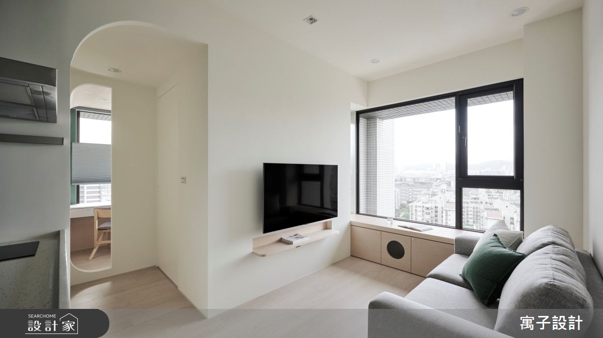18坪新成屋(5年以下)＿北歐風客廳臥榻案例圖片＿寓子設計＿寓子_山旅之3