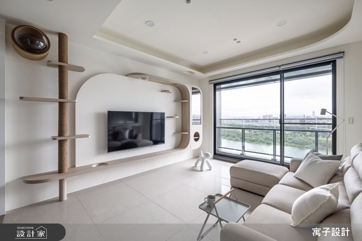 40坪新成屋(5年以下)＿北歐風客廳案例圖片＿寓子設計＿寓子_躲貓貓之5