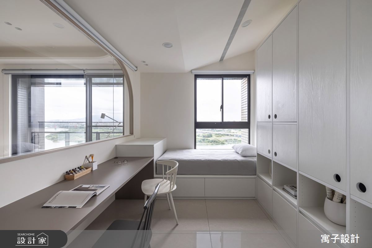 40坪新成屋(5年以下)＿北歐風臥室案例圖片＿寓子設計＿寓子_躲貓貓之7
