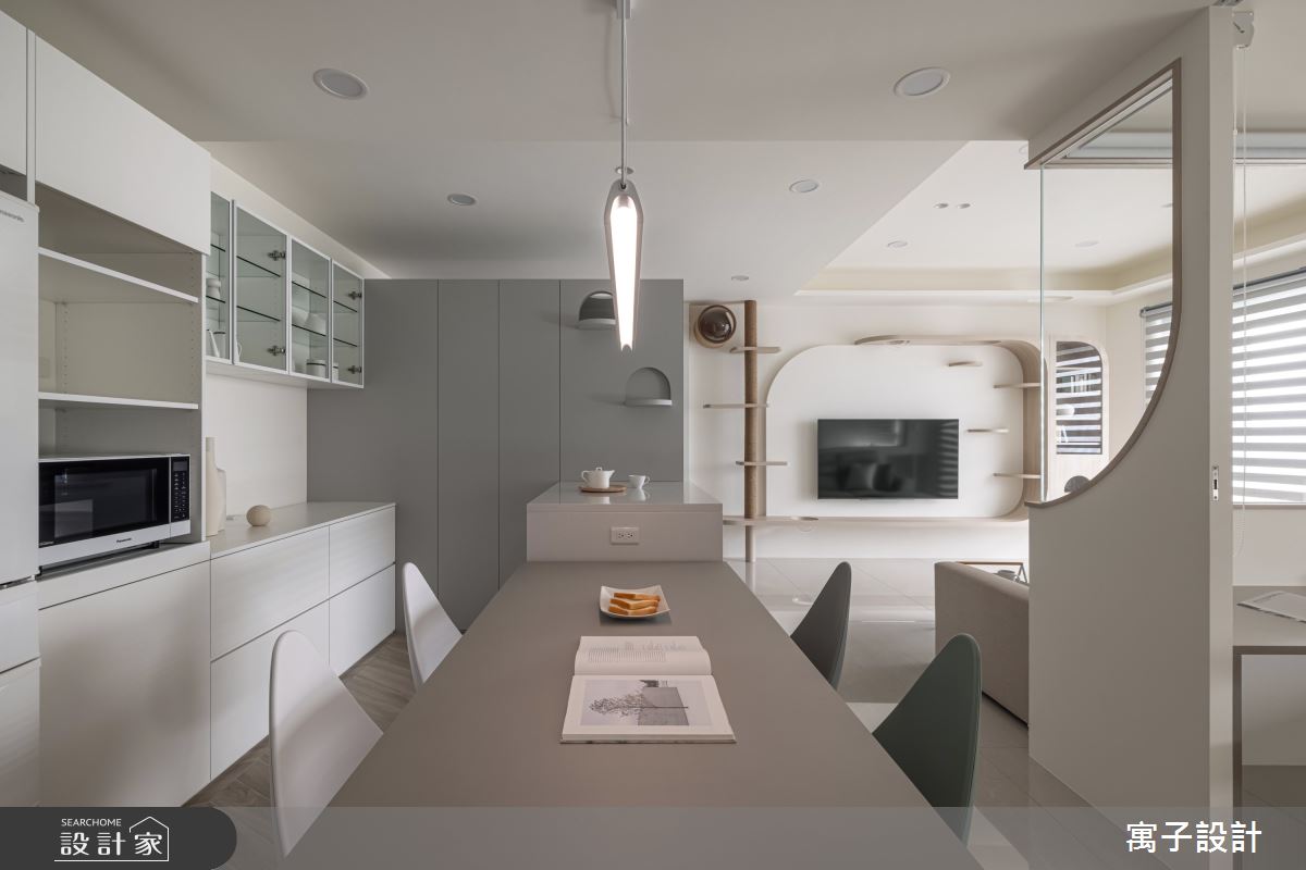 40坪新成屋(5年以下)＿北歐風餐廳案例圖片＿寓子設計＿寓子_躲貓貓之10