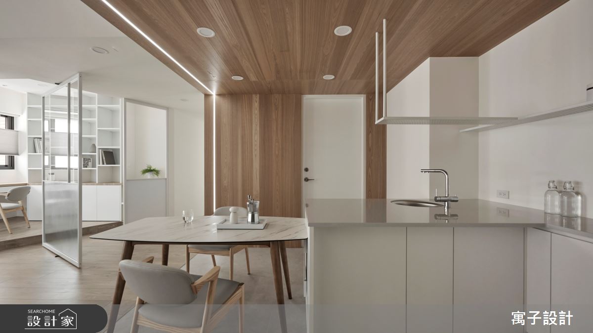 50坪老屋(16~30年)＿北歐風餐廳中島案例圖片＿寓子設計＿寓子_Volume之9