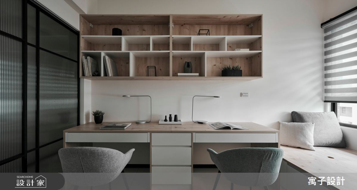 45坪新成屋(5年以下)＿現代風書房臥榻案例圖片＿寓子設計＿寓子_原生之12